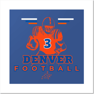 Denver Football Vintage Style Posters and Art